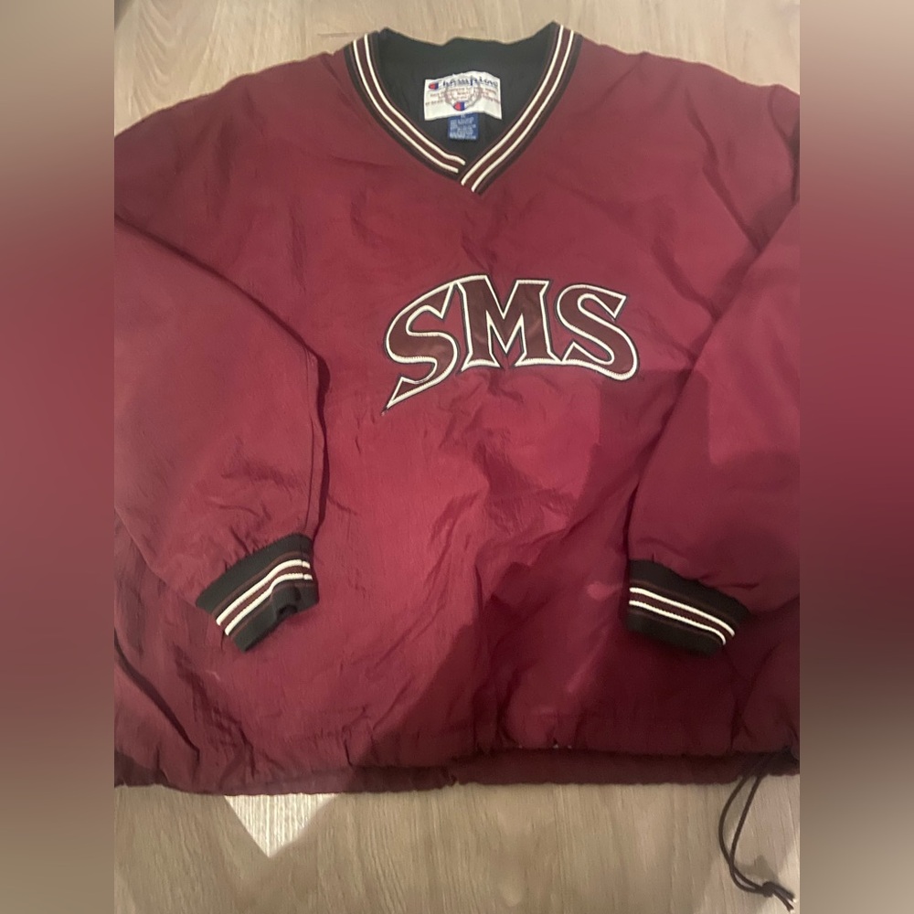 Vintage Champion Burgundy Windbreaker Jacket